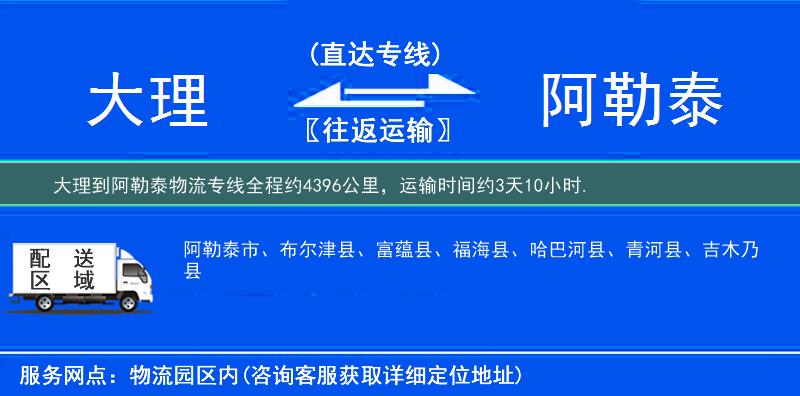 大理到阿勒泰物流專線