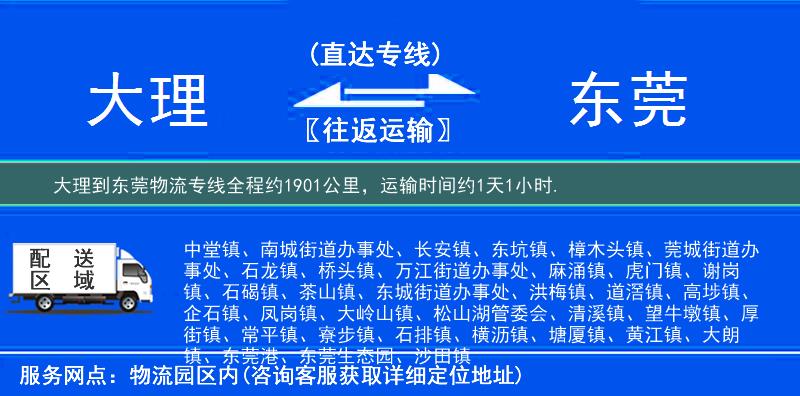 大理到東莞物流專(zhuān)線