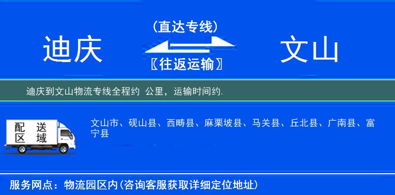 迪慶到文山物流專線