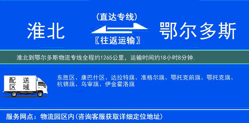 淮北到鄂爾多斯物流專線