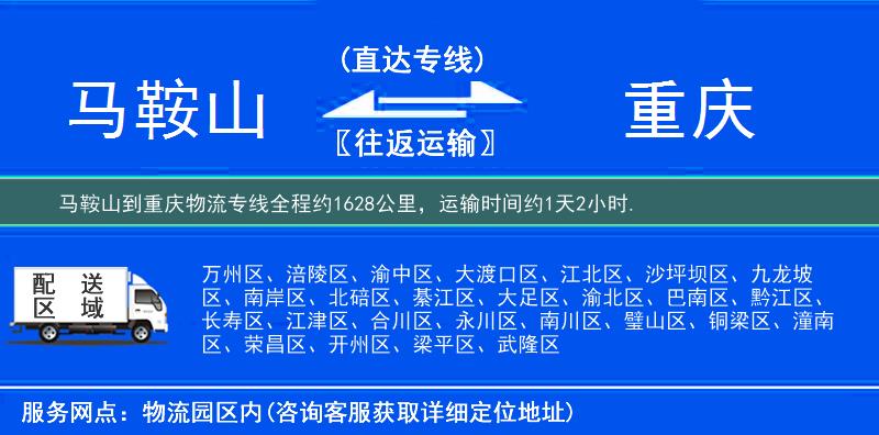 馬鞍山到重慶物流專線