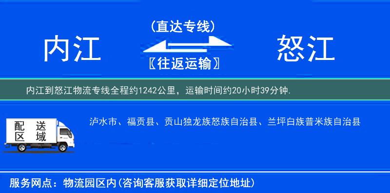 內江到怒江物流專線