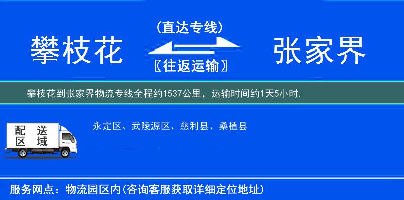 攀枝花到張家界物流專線