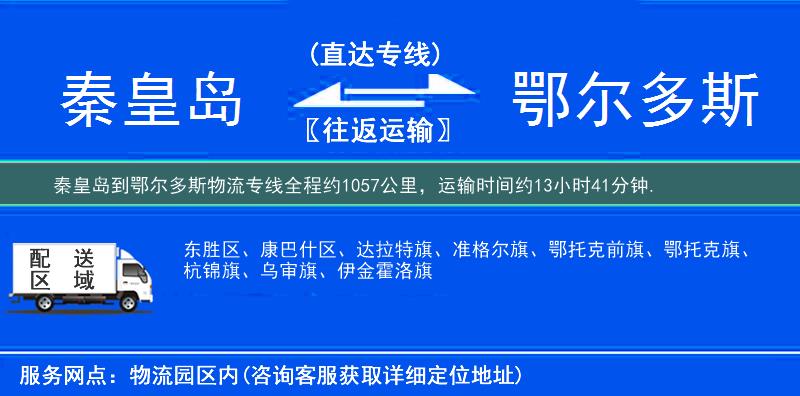 秦皇島到鄂爾多斯物流專線