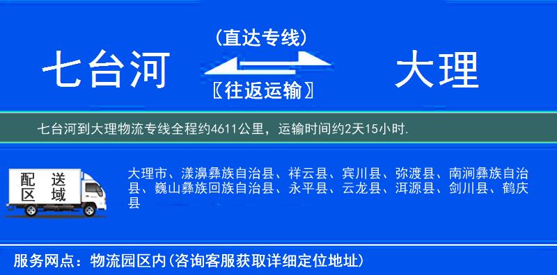七臺(tái)河到大理物流專(zhuān)線