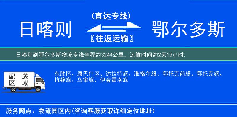 日喀則到鄂爾多斯物流專線